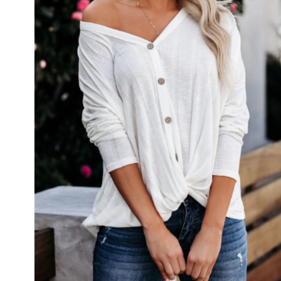 JEANIE Button Down Tie Front Shirt - Picture 4 of 8